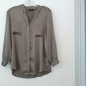 Repeat mushroom colored silk blouse